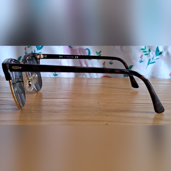 Ray-Ban Clubmaster 3106 Tortoise & Gold Preppy Sunnies Sunglass Glasses Frames - Picture 3 of 7